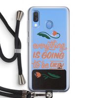 Optimistic flower girl: Samsung Galaxy A40 Transparant Hoesje met koord