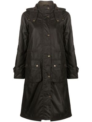 Barbour manteau long Cannich à effet ciré - Vert