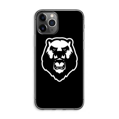 Angry Bear (black): iPhone 11 Pro Max Transparant Hoesje
