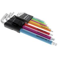 Gedore Haakse schroevendraaierset Zeskant 1.5 mm, 2.0 mm, 2.5 mm, 3.0 mm, 4.0 mm, 5 mm, 6.0 mm, 8.0 mm, 10 mm 9-delig