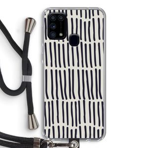 Moroccan stripes: Samsung Galaxy M31 Transparant Hoesje met koord