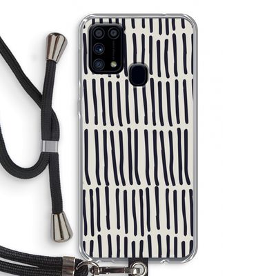 Moroccan stripes: Samsung Galaxy M31 Transparant Hoesje met koord