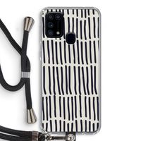 Moroccan stripes: Samsung Galaxy M31 Transparant Hoesje met koord