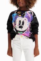 Sweatshirt met spetters en Mickey Mouse - BLACK - 7/8