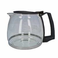 Koffiepot met zwarte deksel en handvat 1,5 liter - thumbnail