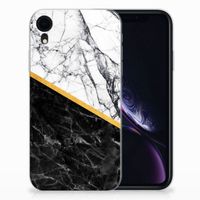 Apple iPhone Xr TPU Siliconen Hoesje Marmer Wit Zwart - Origineel Cadeau Man