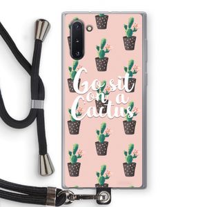 Cactus quote: Samsung Galaxy Note 10 Transparant Hoesje met koord