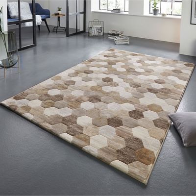 Vloerkleed Manosque - 200x290cm - Beige Design Vloerkleed - 123vloerkleed.nl is de online webshop voor vloerkleden en woonaccessoires.