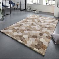 Vloerkleed Manosque - 200x290cm - Beige Design Vloerkleed - 123vloerkleed.nl is de online webshop voor vloerkleden en woonaccessoires. - thumbnail