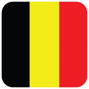 60x Bierviltjes Belgische vlag vierkant