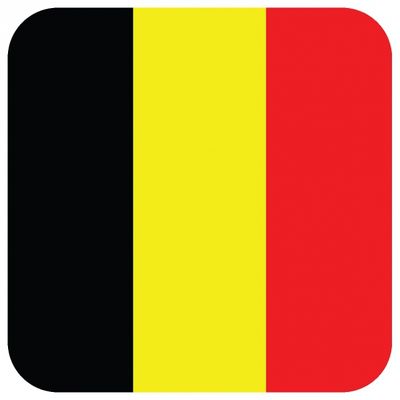 60x Bierviltjes Belgische vlag vierkant