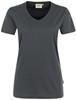 Hakro 181 Women's V-neck shirt MIKRALINAR® - Anthracite - 5XL