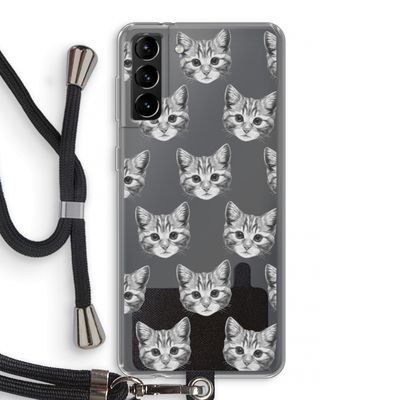 Kitten: Samsung Galaxy S21 Plus Transparant Hoesje met koord