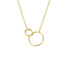 Ketting Rondjes zilver goudkleurig 1,2 mm 41-45 cm