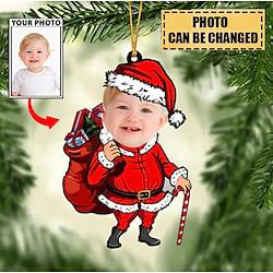 kerstversiering 2d acryl gepersonaliseerde fotocadeaus hangende hanger kerstdecoratie aangepaste schattige babyauto Lightinthebox