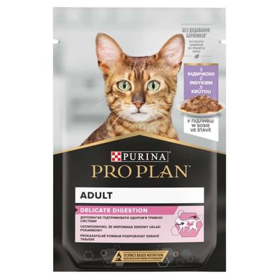 PURINA Pro Plan Adult Delicate Digestion Turkey in gravy - nat kattenvoer - 85g