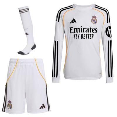 adidas Real Madrid Thuistenue Lange Mouwen 2025-2026 Kids