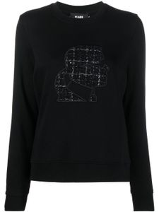 Karl Lagerfeld sweat Boucle Karl Profile à col rond - Noir