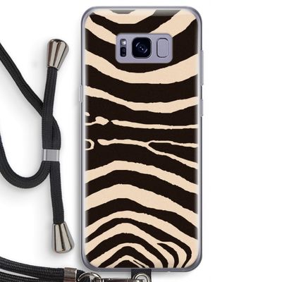 Arizona Zebra: Samsung Galaxy S8 Transparant Hoesje met koord