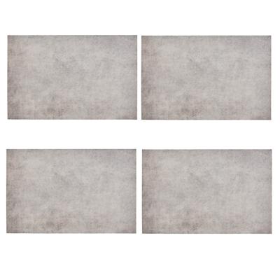 Secret de Gourmet tafel placemats - 8x - Natuursteen look - grijs - 45 x 30 cm - Tafel onderleggers