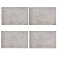 Secret de Gourmet tafel placemats - 8x - Natuursteen look - grijs - 45 x 30 cm - Tafel onderleggers