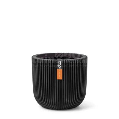 Capi Bloempot Pot Bol Groove Zwart Ø23cm
