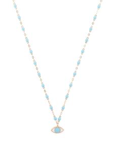 Gigi Clozeau collier Eye Classic Voyage en or 18ct à perles - Bleu