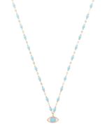 Gigi Clozeau collier Eye Classic Voyage en or 18ct à perles - Bleu