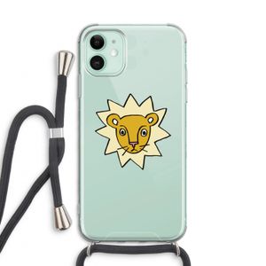 Kleine leeuw: iPhone 11 Transparant Hoesje met koord