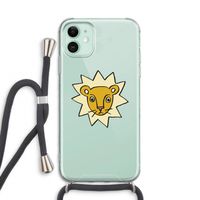 Kleine leeuw: iPhone 11 Transparant Hoesje met koord