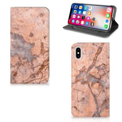 Apple iPhone Xs Max | Standcase | Marmer Oranje