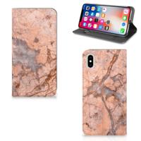 Apple iPhone Xs Max | Standcase | Marmer Oranje