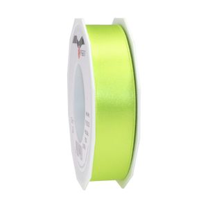 1x Luxe hobby/decoratie lime groen satijnen sierlinten 2,5 cm/25 mm x 25 meter