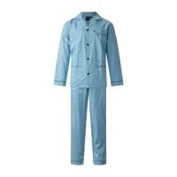 Gentlemen katoenen heren pyjama met knoopsluiting - Poplin