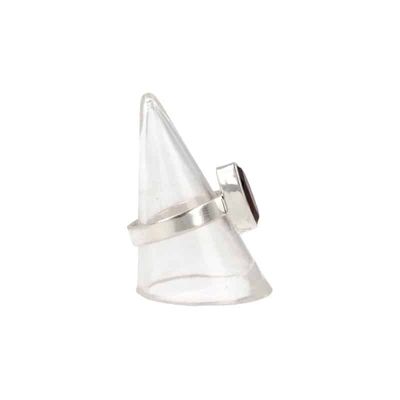 Granaat Ring in Zilver - Facet Ovaal (Maat 17,25)