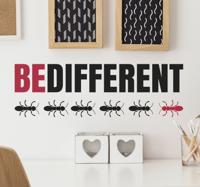 Muursticker bedifferent Muursticker bedifferent