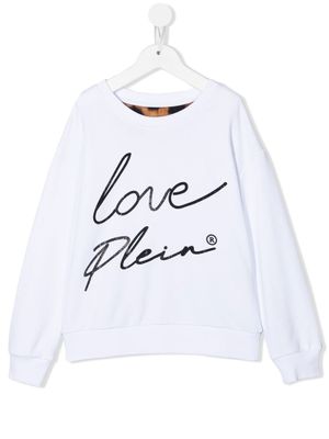 Philipp Plein Junior t-shirt à logo imprimé - Blanc