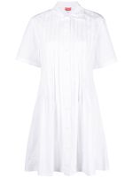 Kenzo effet robe plissée à manches courtes - Blanc