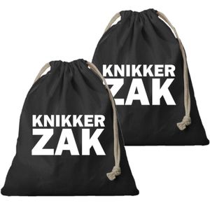 4x Canvas knikkerzak / knikker opbergzakje zwart met koord 25 x 30 cm jongens en meisjes