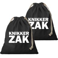 4x Canvas knikkerzak / knikker opbergzakje zwart met koord 25 x 30 cm jongens en meisjes