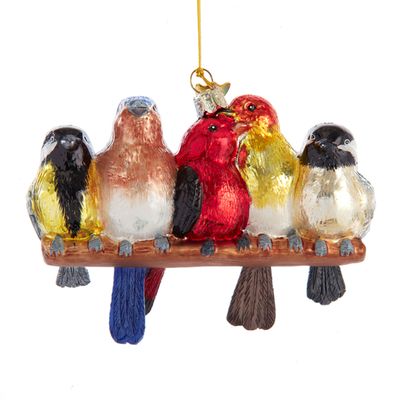 Noble Gems Songbirds On Branch Ornament 5 inch - Kurt s adler
