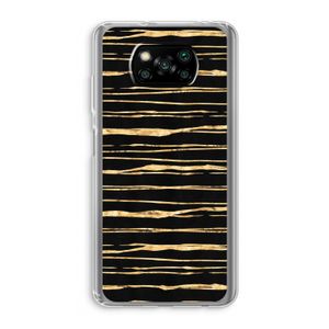 Gouden strepen: Xiaomi Poco X3 NFC Transparant Hoesje