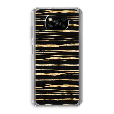 Gouden strepen: Xiaomi Poco X3 NFC Transparant Hoesje