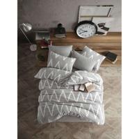 Completo letto - 1 copripiumino 220 x 240 cm + 2 federe 60 x 60 cm - 65% cotone, 35% poliestere - Grigio