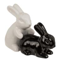 Peper en zout stel - konijnen - keramiek - cadeau setje - humor