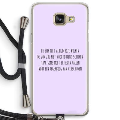 Regenboog: Samsung Galaxy A5 (2016) Transparant Hoesje met koord