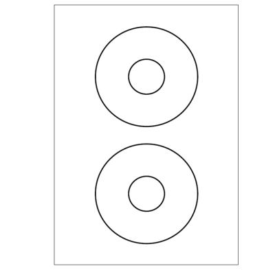 CD / DVD etiketten op A4 117 mm wit 100 vel Sorex