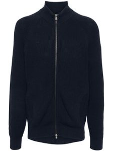 Brunello Cucinelli cardigan en maille nervurée - Bleu