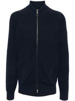 Brunello Cucinelli cardigan en maille nervurée - Bleu