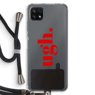 Ugh: Samsung Galaxy A22 5G Transparant Hoesje met koord